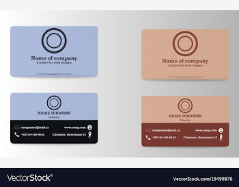 Colorful stylish business card template design vector image