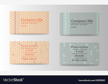 Colorful stylish business card template design vector image