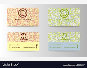 Colorful stylish business card template design vector image