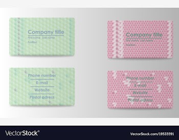 Colorful stylish business card template design vector image