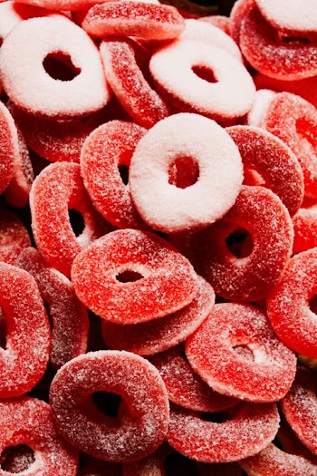 Colorful Sugar-Covered Fruit Candies