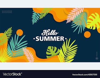 colorful summer background layout banners design