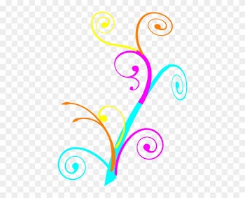 Colorful Swirls Clipart - Tree Branch Clip Art
