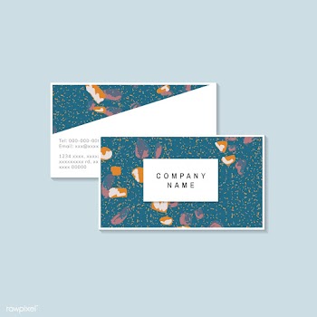 Colorful Terrazzo pattern business card vecto.. | Free stock vector - 544599