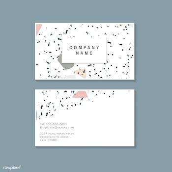Colorful Terrazzo pattern business card vecto.. | Free stock vector - 544618