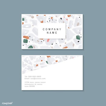 Colorful Terrazzo pattern business card vecto.. | Free stock vector - 544622