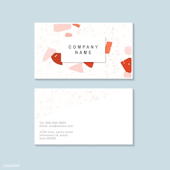 Colorful Terrazzo pattern business card vecto.. | Free stock vector - 544643