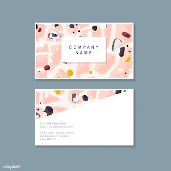 Colorful Terrazzo pattern business card vecto.. | Free stock vector - 544659