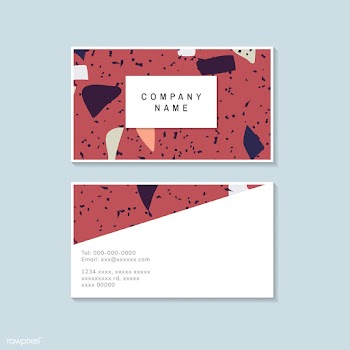 Colorful Terrazzo pattern business card vecto.. | Free stock vector - 544691