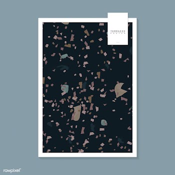 Colorful Terrazzo pattern poster vector | Free stock vector - 544670