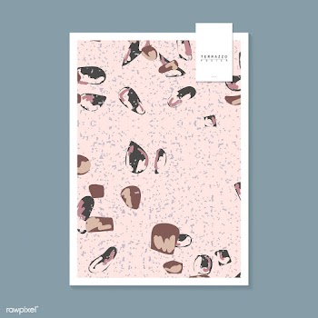 Colorful Terrazzo pattern poster vector | Free stock vector - 544681