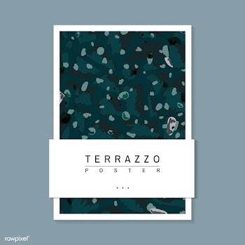 Colorful Terrazzo pattern poster vector | Free stock vector - 544688