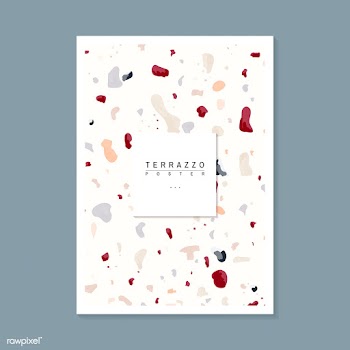 Colorful Terrazzo pattern poster vector | Free stock vector - 544690