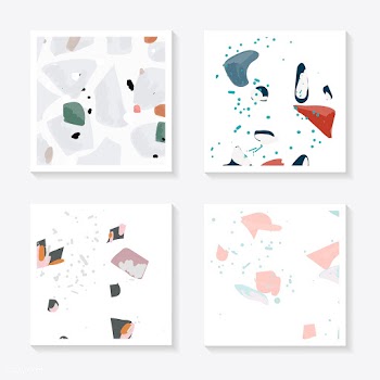 Colorful Terrazzo seamless pattern cards vect.. | Free stock vector - 544645