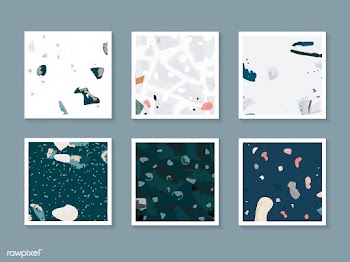 Colorful Terrazzo seamless pattern cards vect.. | Free stock vector - 544668