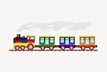 Colorful train clipart, transportation illustration. | Free Photo - rawpixel