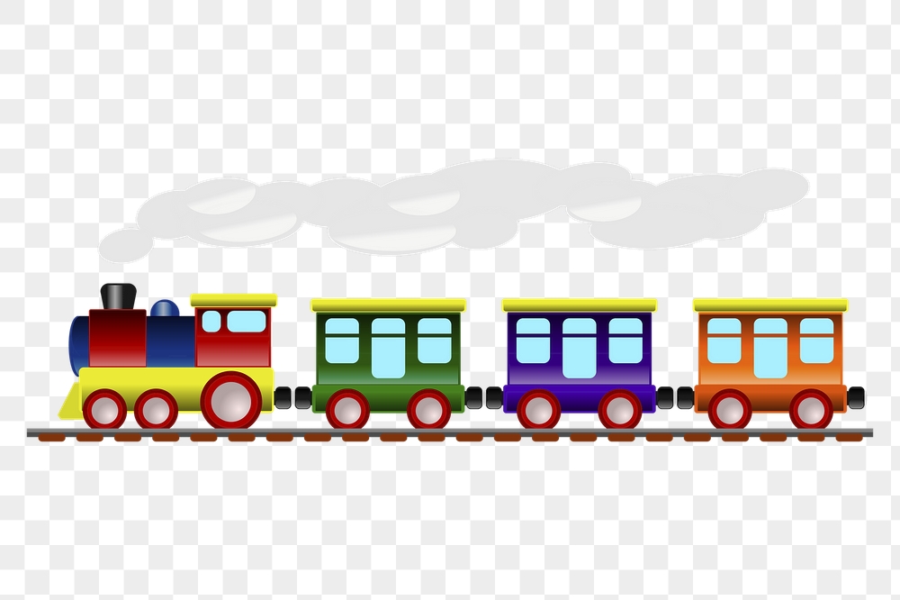 Colorful train png sticker, vehicle | Free PNG - rawpixel