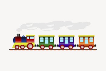 Colorful train sticker, transportation illustration | Free PSD - rawpixel