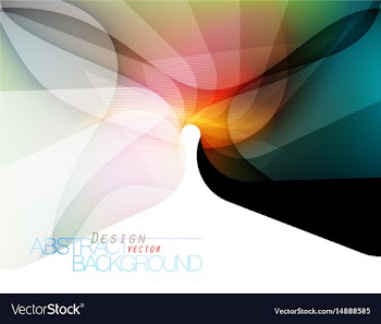 Colorful translucent curve vector image