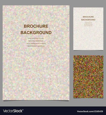Colorful triangle mosaic design brochure template vector image