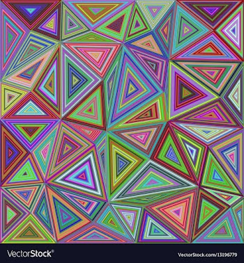 Colorful triangle mosaic tile background design vector image