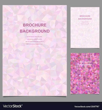 Colorful triangle tile design brochure template vector image