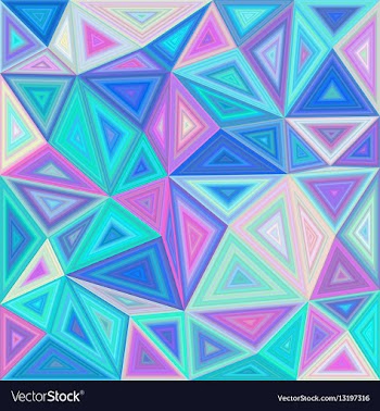 Colorful triangle tile mosaic background vector image