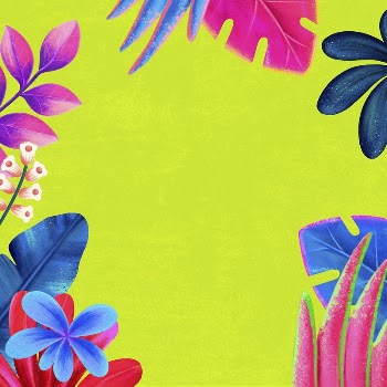 Colorful tropical frame background, botanical | Free Photo Illustration - rawpixel