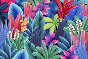 Colorful tropical leaves background, botanical | Free Photo Illustration - rawpixel