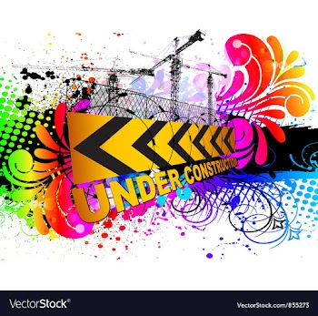 Colorful under construction sign vector image