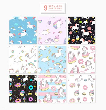 Colorful unicorn seamless pattern background .. | Free stock vector - 515502