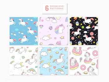 Colorful unicorn seamless pattern background .. | Free stock vector - 515631