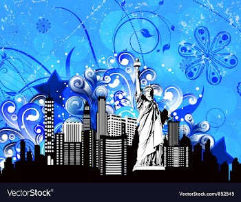 Colorful urban vector image