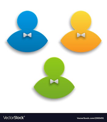  					Colorful user icons persons symbol vector image														