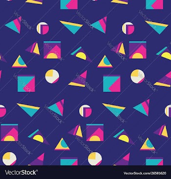 Colorful vintage geometric patterns vector image