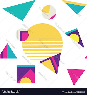 Colorful vintage geometric patterns vector image