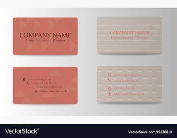 Colorful visit card for business in individual vector image