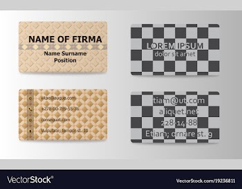 Colorful visit card for business in individual vector image