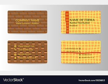 Colorful visit card for business in individual vector image
