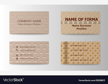 Colorful visit card for business in individual vector image