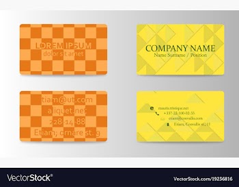 Colorful visit card for business in individual vector image