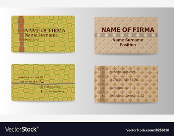 Colorful visit card for business in individual vector image