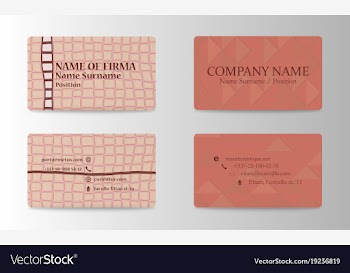 Colorful visit card for business in individual vector image