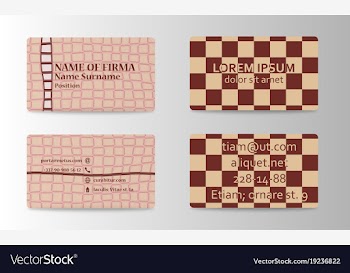 Colorful visit card for business in individual vector image