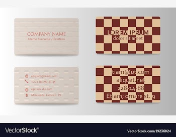 Colorful visit card for business in individual vector image