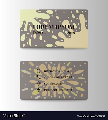 Colorful visit card for business in individual vector image