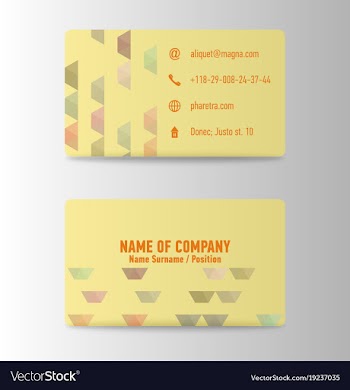 Colorful visit card for business in individual vector image