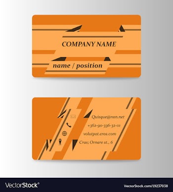Colorful visit card for business in individual vector image