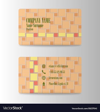 Colorful visit card for business in individual vector image