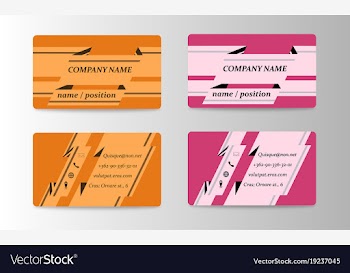 Colorful visit card for business in individual vector image